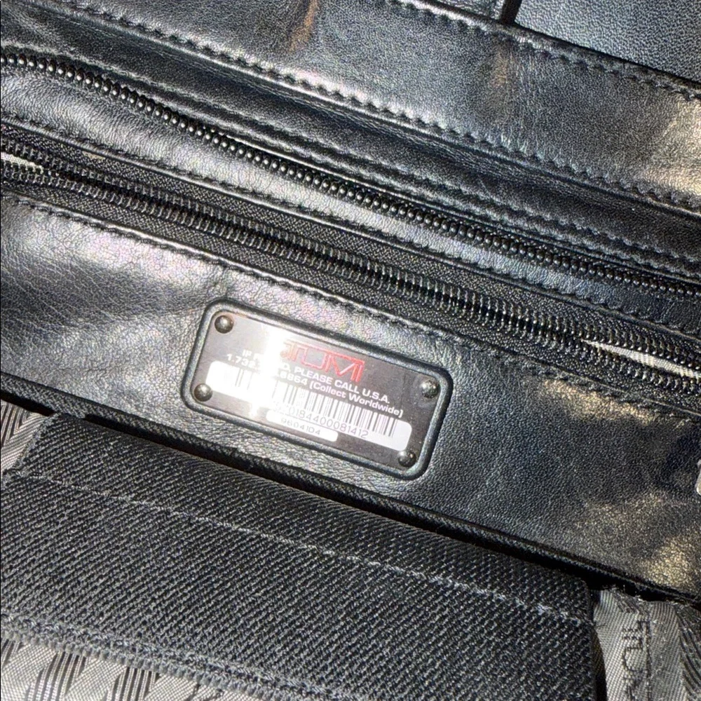 Tumi leather 3way expandable briefcase bag